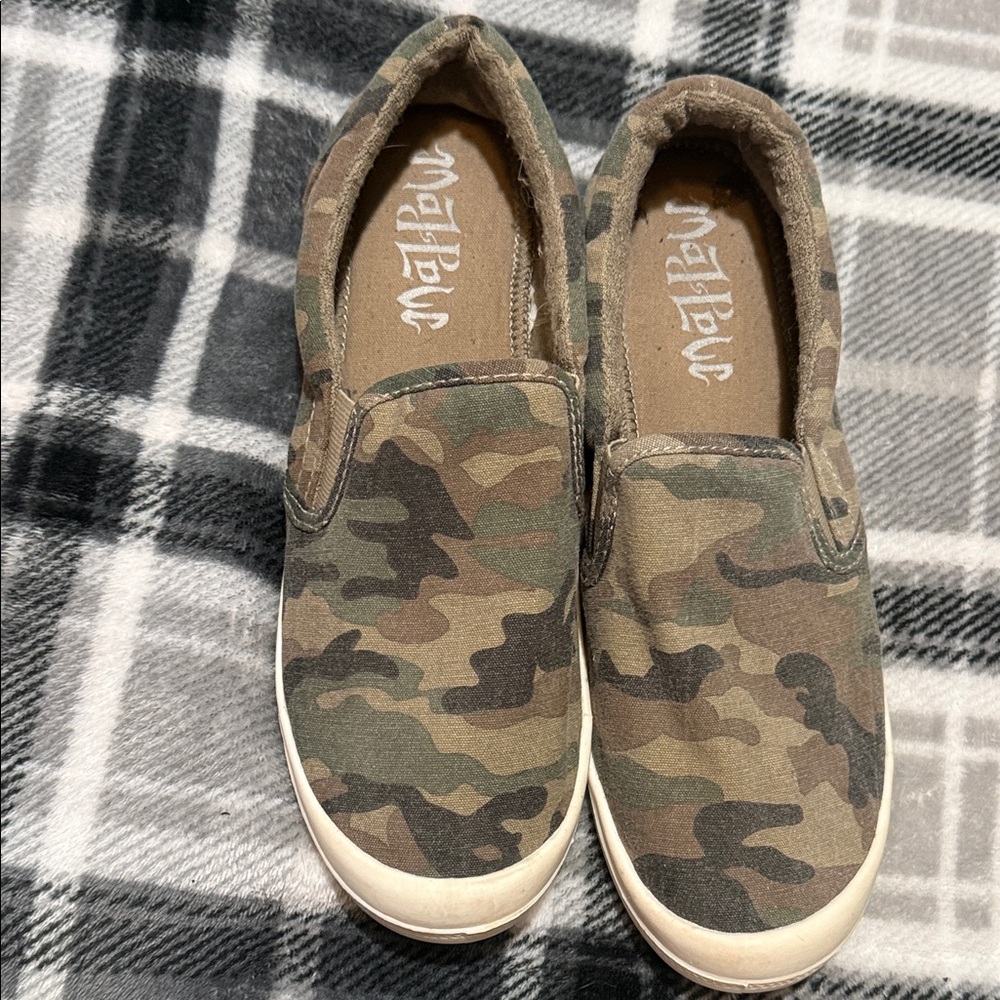 Mad Love Camouflage Slip-On Flats